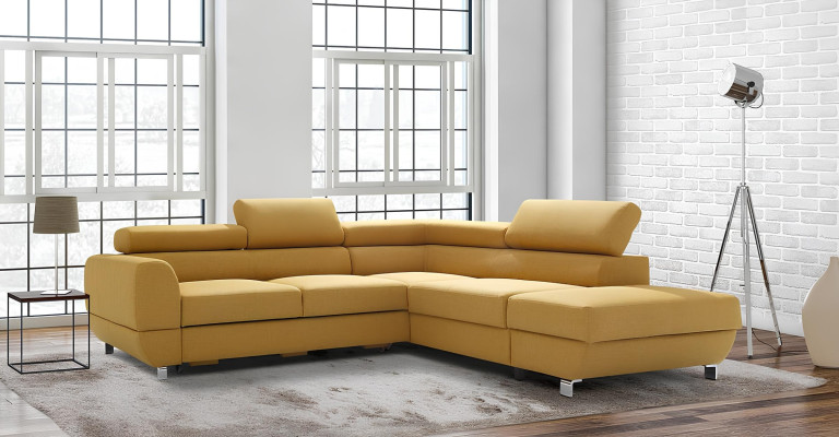 Modern szürke sarokkanapé ágymechanizmussal