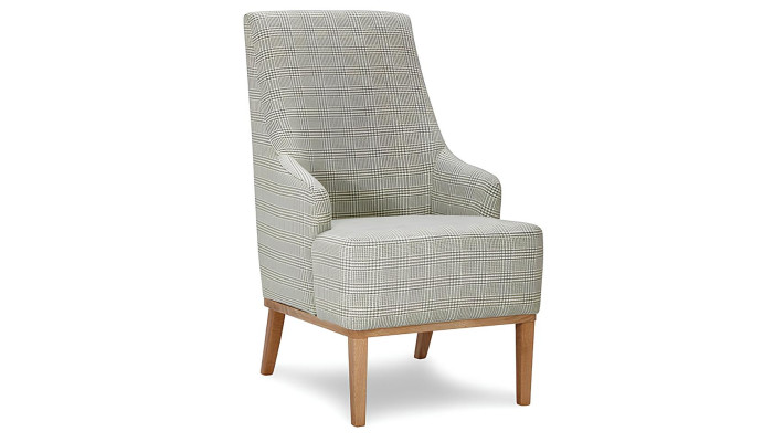 Tervezési szövet- és bőrkarosszék egy személy számára a tévészobában