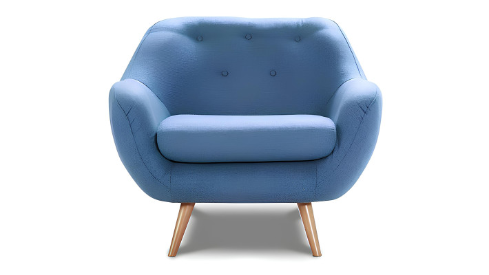 Tervező Club fotel 1 személy számára a tévé előtt való pihenéshez kék új