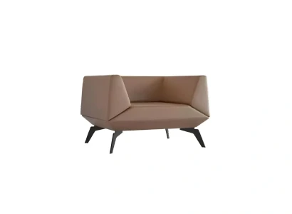 Design relaxációs fotel luxus bőr füllel