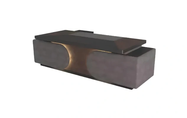 Modern íróasztal polcokkal, barna fa