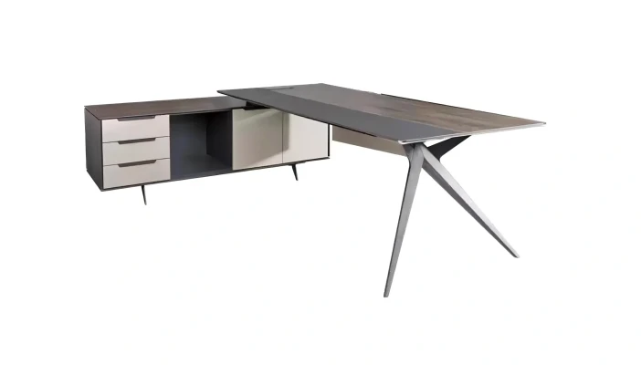 Luxus íróasztal szett, sarokasztal, dohányzóasztal, segédasztal, modern 3 darabos szett