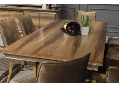 Luxus étkezőszett 4 székkel és állítható 5 darabos buffettel