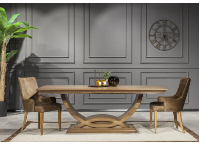 Luxus étkezőasztal 207x101cm Elegáns fa bútor