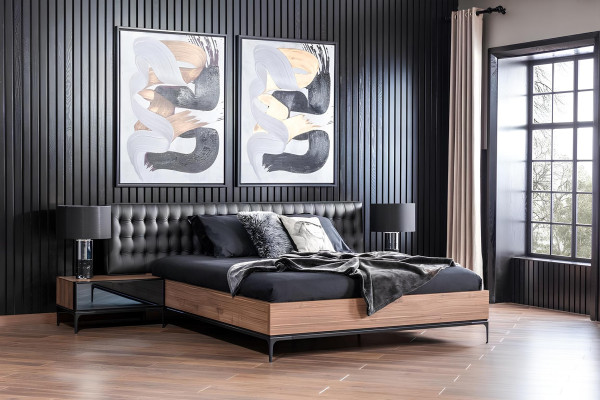 Luxus fekete és barna éjjeli szekrények