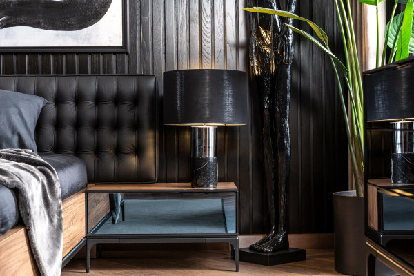 Luxus fekete és barna éjjeli szekrények