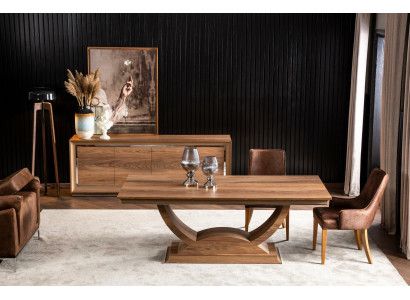 Elegáns és kárpitozott loft stílusú chaise longue - fekete bőr konyhai szék