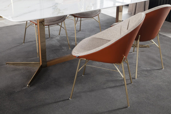 Luxus szövet bevonatú konyhai szék loft mintával szürke