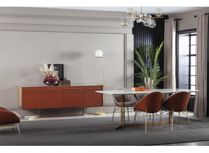 Luxus szövet bevonatú konyhai szék loft mintával szürke