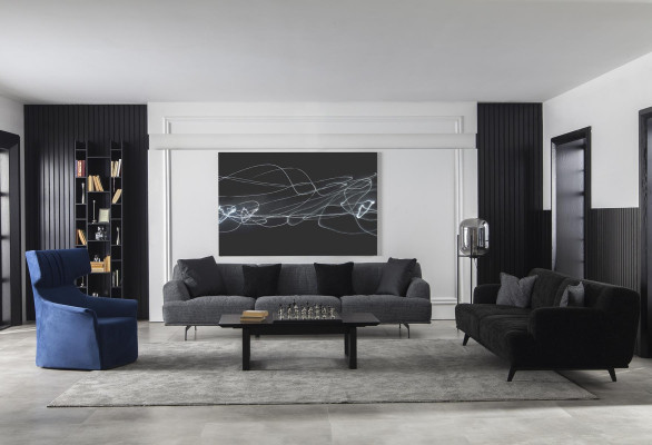 Sarokkanapé 3 személyes 235 cm szövet