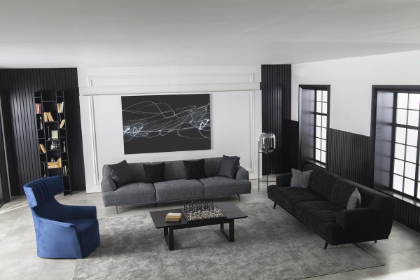 Sarokkanapé 3 személyes 235 cm szövet