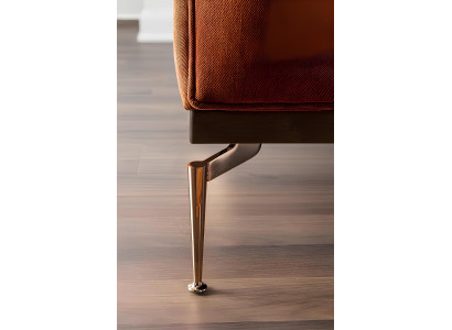 Modern narancssárga szövet kanapé két személy számára 234 cm