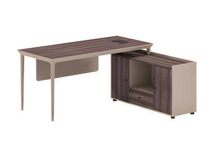 Modern sarkalapú kávézóasztal barna fából tárolóhellyel