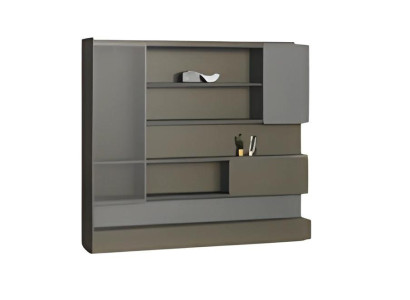 Modern fekete LED asztali lámpa tárolóhellyel