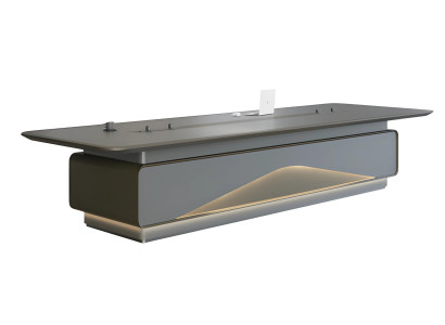 Luxus konferenztábla szürke LED világítással