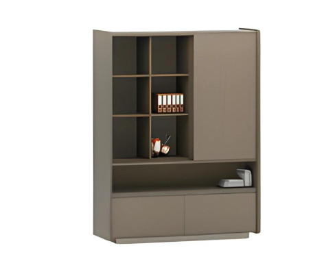 Modern fa íróasztali szekrény polcokkal és fiókokkal dokumentumokhoz