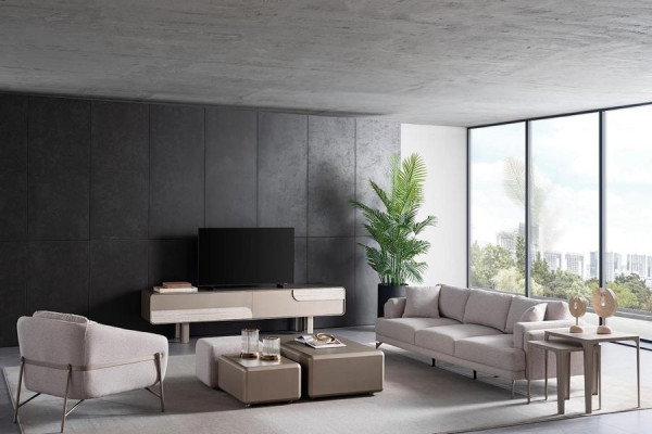 Modern és elegáns bézs nappali szett