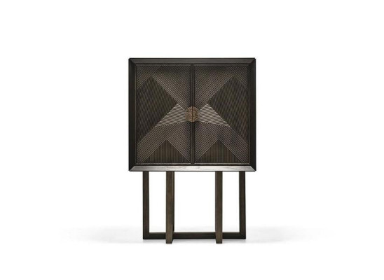 Elegáns és modern kávézó vitrinek a nappaliban való bemutatásra