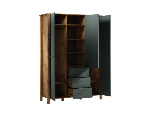 Független szekrény akasztókkal és fiókokkal