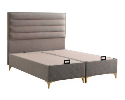 Beige ágy matraccal – Elegáns bútordarab a hálószobába