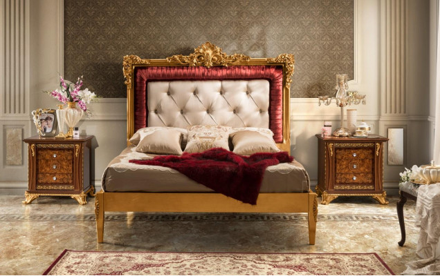 Bett 2x Nachttisch Schlafzimmer Set Designer Luxus Betten Hotel Komplett  3 tlg.