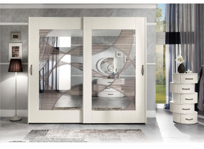 Luxus Kleiderschrank mit Schwebetüren Schlafzimmer Schrank Schränke Holz  Modern