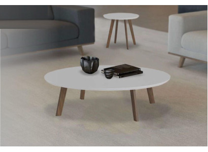 Kleine Runde Couchtische Set Wohnzimmermöbel Echtholz Tische Luxus Neu