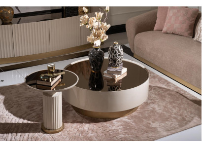 Komplette Couchtisch Beistelltisch Sofatisch Kaffeetisch Beige Luxus