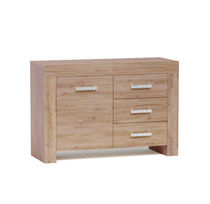 Wohnzimmer Wohnwand Set Gruppe Garnitur Vitrine Kommode 4tlg. Holz Möbel Regal