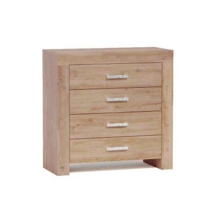 Wohnzimmer Wohnwand Set Gruppe Garnitur Vitrine Kommode 4tlg. Holz Möbel Regal
