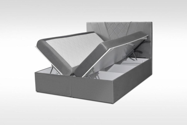 Doppelbett Polster Bett Grau 180x200 Betten Luxus Design Möbel Schlafzimmer Neu