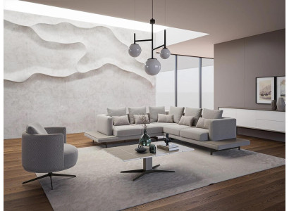 Design Ecksofa L-Form Polstermöbel Luxus Wohnzimmer Couchtisch Einrichtung