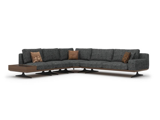  Grau Sofa L FormWohnzimmer Set 2tlg Couchtisch Ecksofa Luxus Polstermöbel