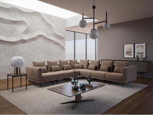 Wohnzimmer Garnitur 3tlg Einrichtung Holz Couchtisch Designer Beistelltisch