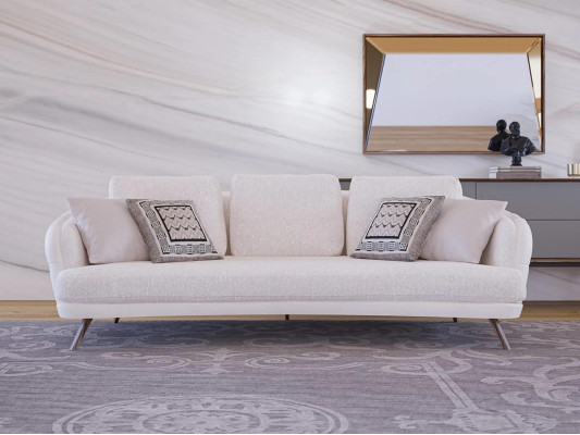  Luxus Sofa Dreisitzer Design Weiß Polstermöbel Modern Wohnzimmer Neu Einrichtung