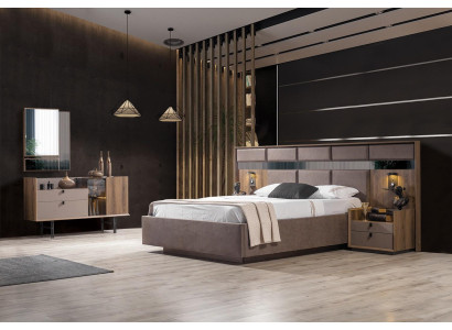  Modern Schlafzimmer Set Perfekte Bett 2x Nachttische und Schminktisch