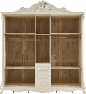 Klassischer Barock Antik Stil Garderobe Kleiderschrank Massivholz Schränke Neu