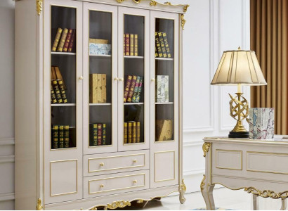 Schrank Bücher Büro Regal Barock Regale Rokoko Schränke Neu Massivholz