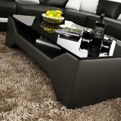 Sofatisch Design Tisch Wonzimmer Glas Leder Sofa Beistell Kaffee Couch