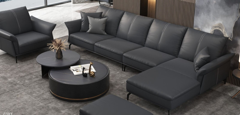 Sofa Ecksofa L Form Sessel Couchtisch Hocker Ecksofa 3tlg. Modernes