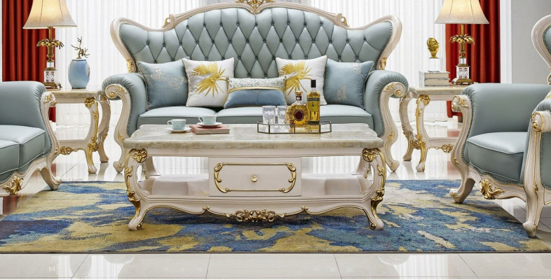 Chesterfield Klassische Sofagarnitur 3 2 1 Sitzer Sofa Polster Leder Massivholz