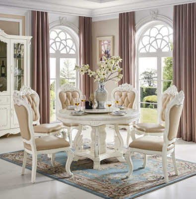 Design Rund Tisch 6x Stühle Esszimmer Sitz Polster Tische Garnitur Massivholz