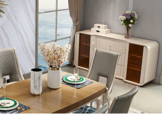 Esstisch 6 x Stühle Esszimmer Set Essgruppe Moderne Stuhle Tisch 7tlg. Massivholz