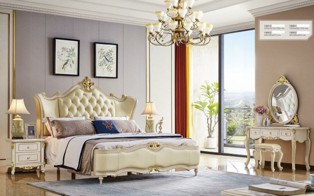 Bett Design Hotel Polster Betten Schlafzimmer Doppel Chesterfield Massivholz