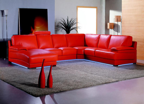 Ledersofa Wohnlandschaft Ecksofa Polster Eck Sitz Couch Garnitur U Form XXL Big