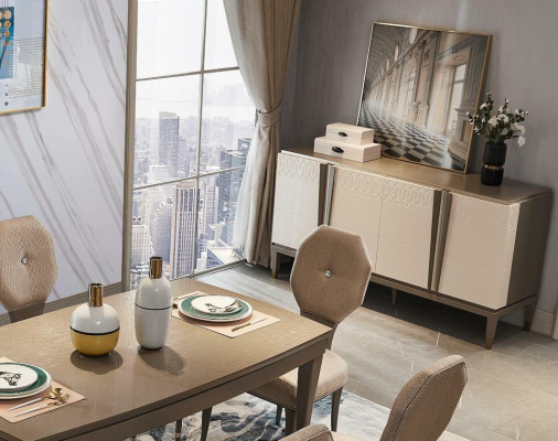 Garnitur Komplett Set Esstisch 4 Stühle Esszimmer Gruppe Massivholz Tisch 5tlg