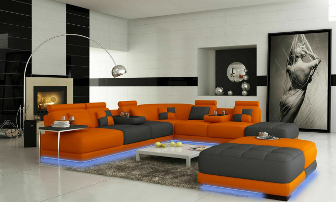 XXL Designer Wohnlandschaft Polster L Form Ecksofa Eck Garnitur Sofa