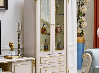 Vitrine Glas Schrank Wohnzimmer Schaufenster 2türige Vitrinen Barock 