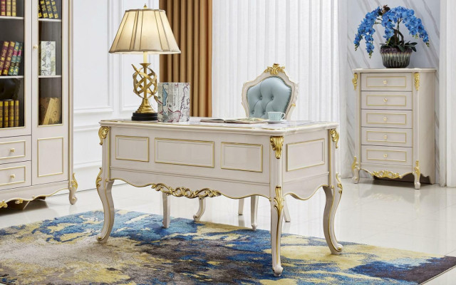 Schreibtisch Tisch Barock Tische Chef Büro Einrichtung Arbeitszimmer Möbel Neu