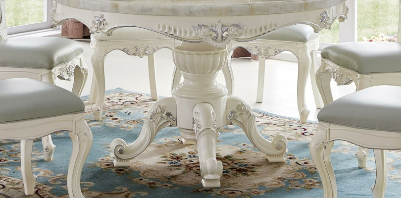 Klassische Barock Stil Gruppe Stühle Rokoko Antik Garnitur Holz 4tlg Massivholz
